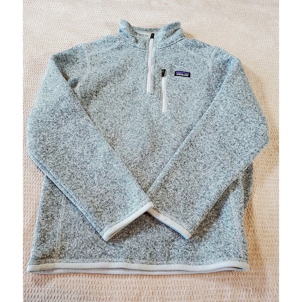 Patagonia Better Sweater Boys Youth Large 12 Heather Gray Fleece 1/4 Zip